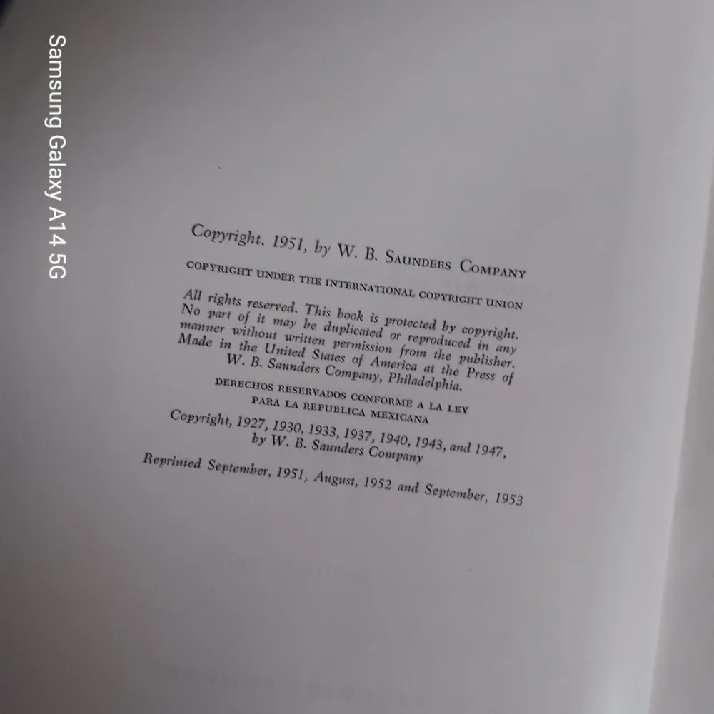 SAUNDERS Textbook of Medicine Cecil Loeb Eighth Edition Hardcover Book 1953